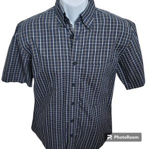 Nordstrom Shirt , Men's Small, Blue, Red & White Check Print, Smart Care, EUC